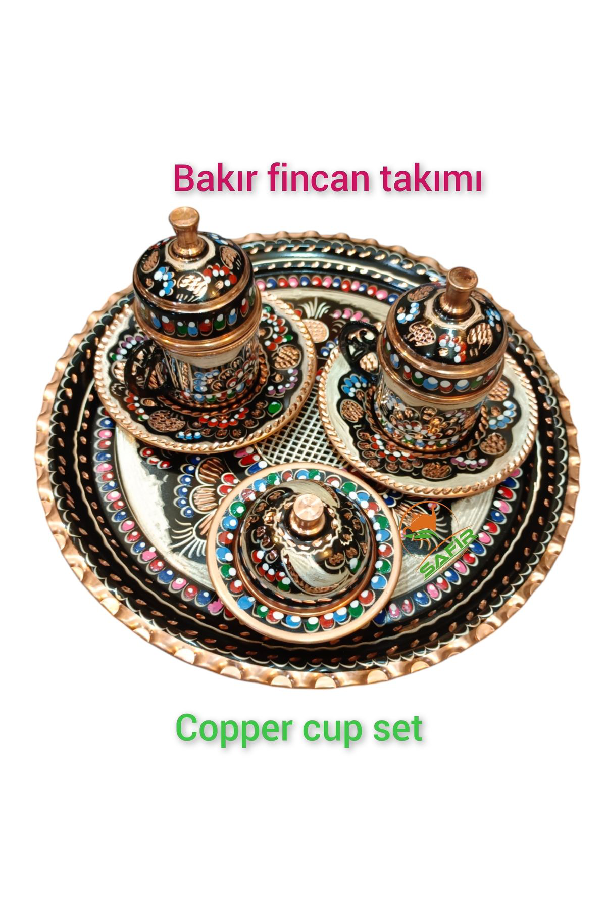Safir Çay Kazanlari Bakir Kahve Fincan Takimi Bakir Kahvelik 2 Kişilik Bakir Kahve Fi