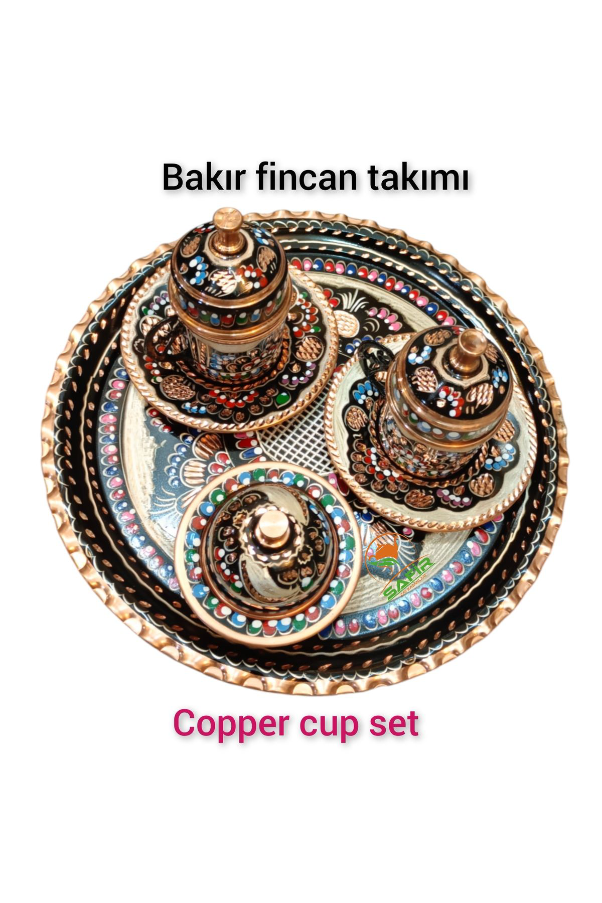 Safir Çay Kazanlari Bakir Kahve Fincan Takimi Bakir Kahvelik 2 Kişilik Bakir Kahve Fi