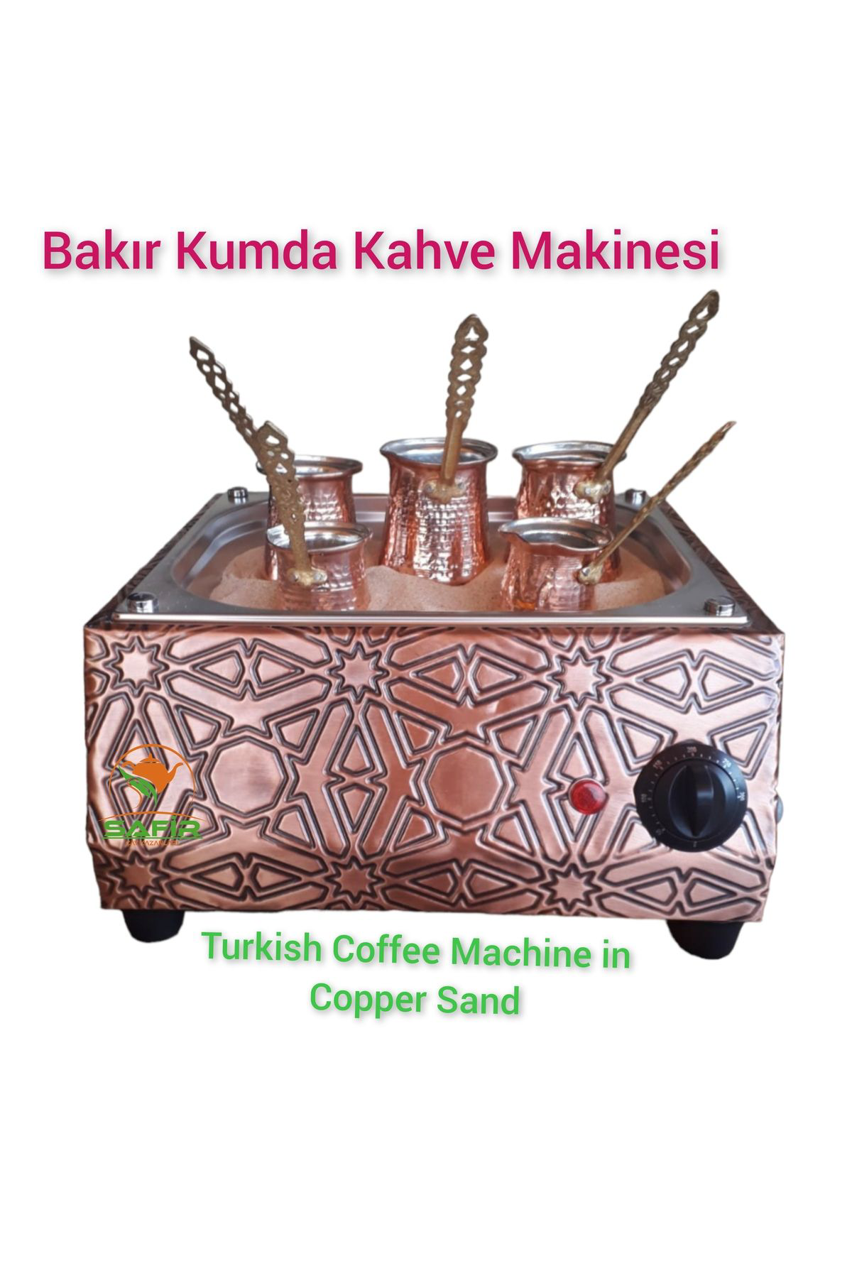 Tiasis Bakir Kumda Kahve Makinesi Orta Boy 35X28 Cm Bakir Kumda Kahve Kö