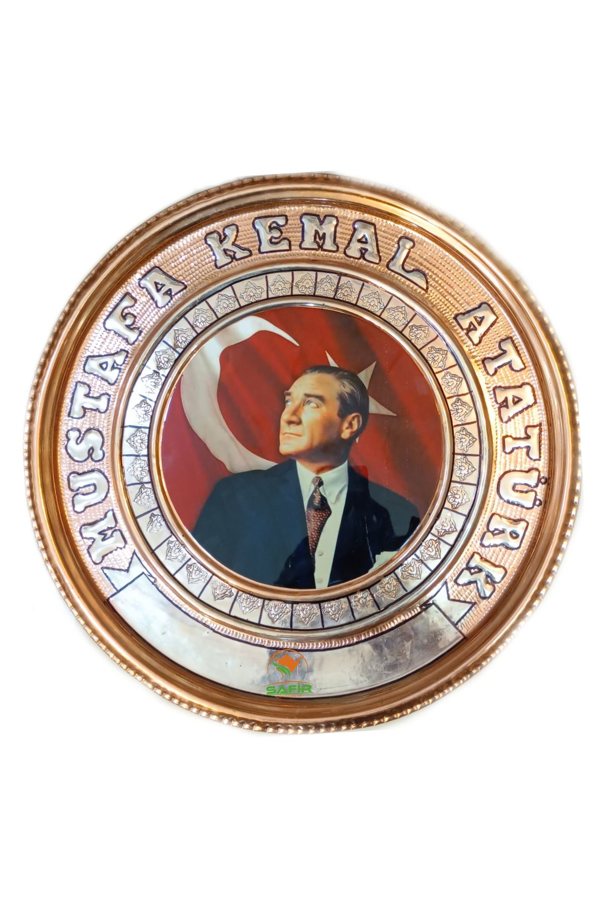 Safir Bakir Tablo M.K.Atatürk Tablosu Özel Elişçiliği A++ Kaalite 30 Cm