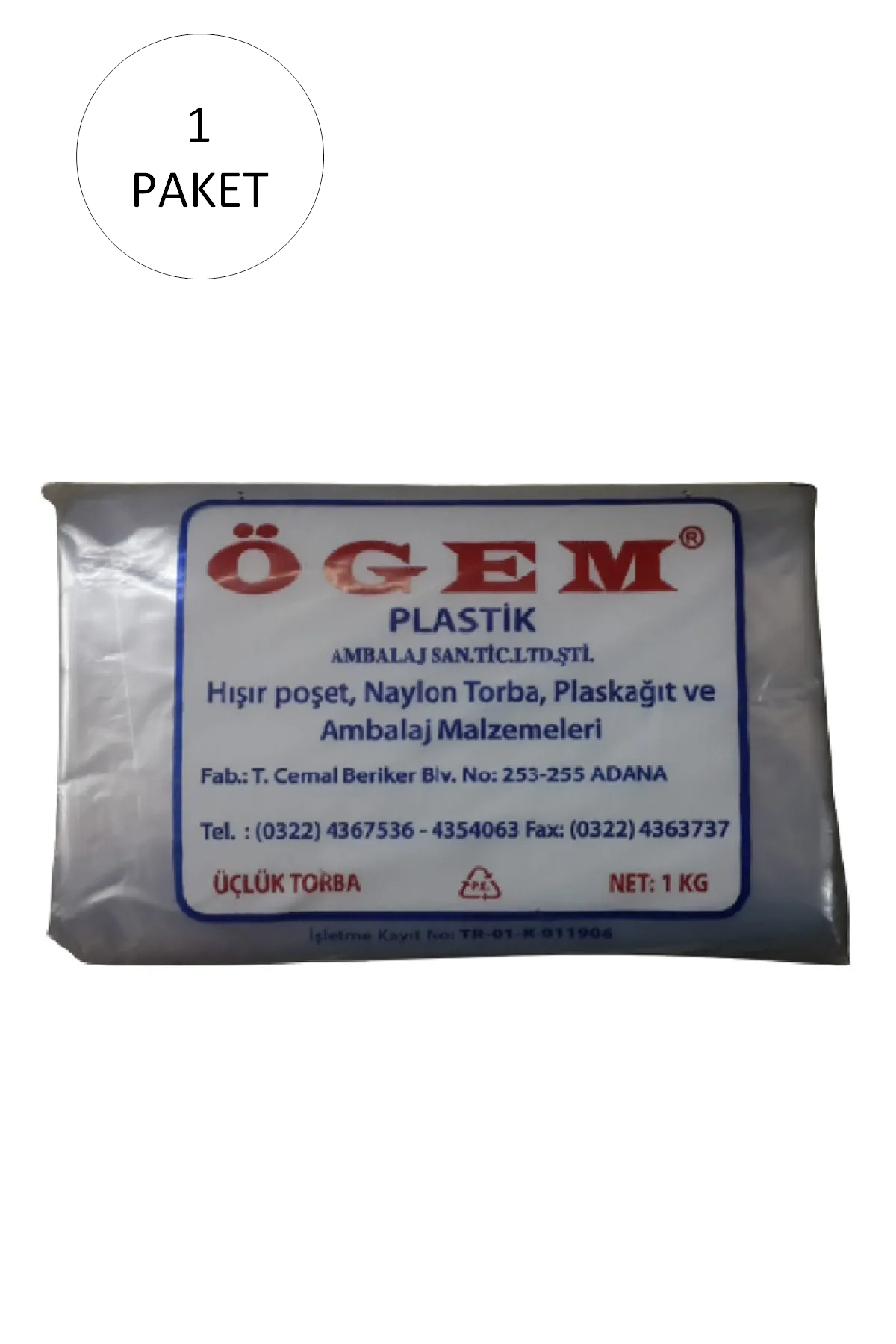 Just Cheap Store Bakkaliye Naylon Torba Üçlük 26X45 Cm 1 Kg 1 Paket (Takriben 135 