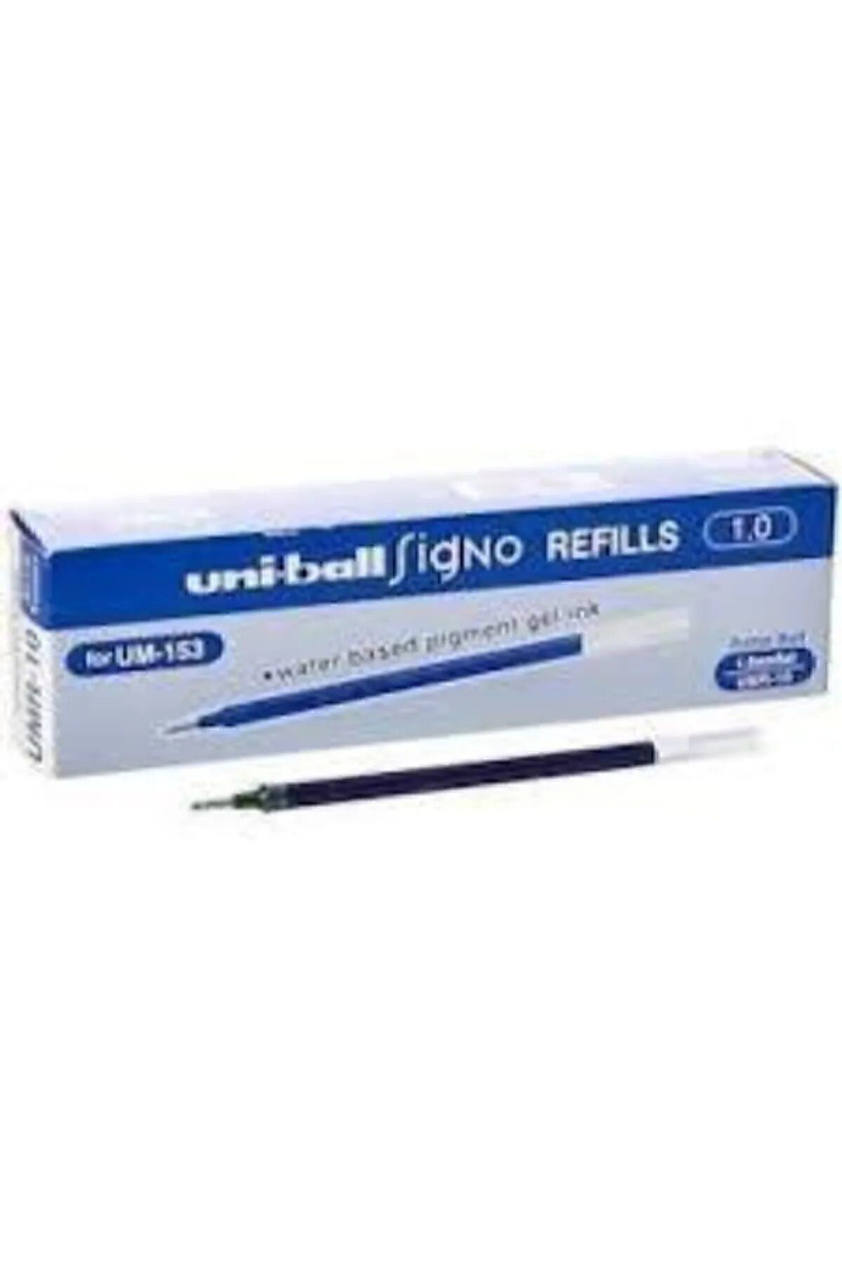Maliko Ball Umr-10 Signo Broad 1.0 Mm İmza Kalemi Yedeği Mavi - 12 Adet
