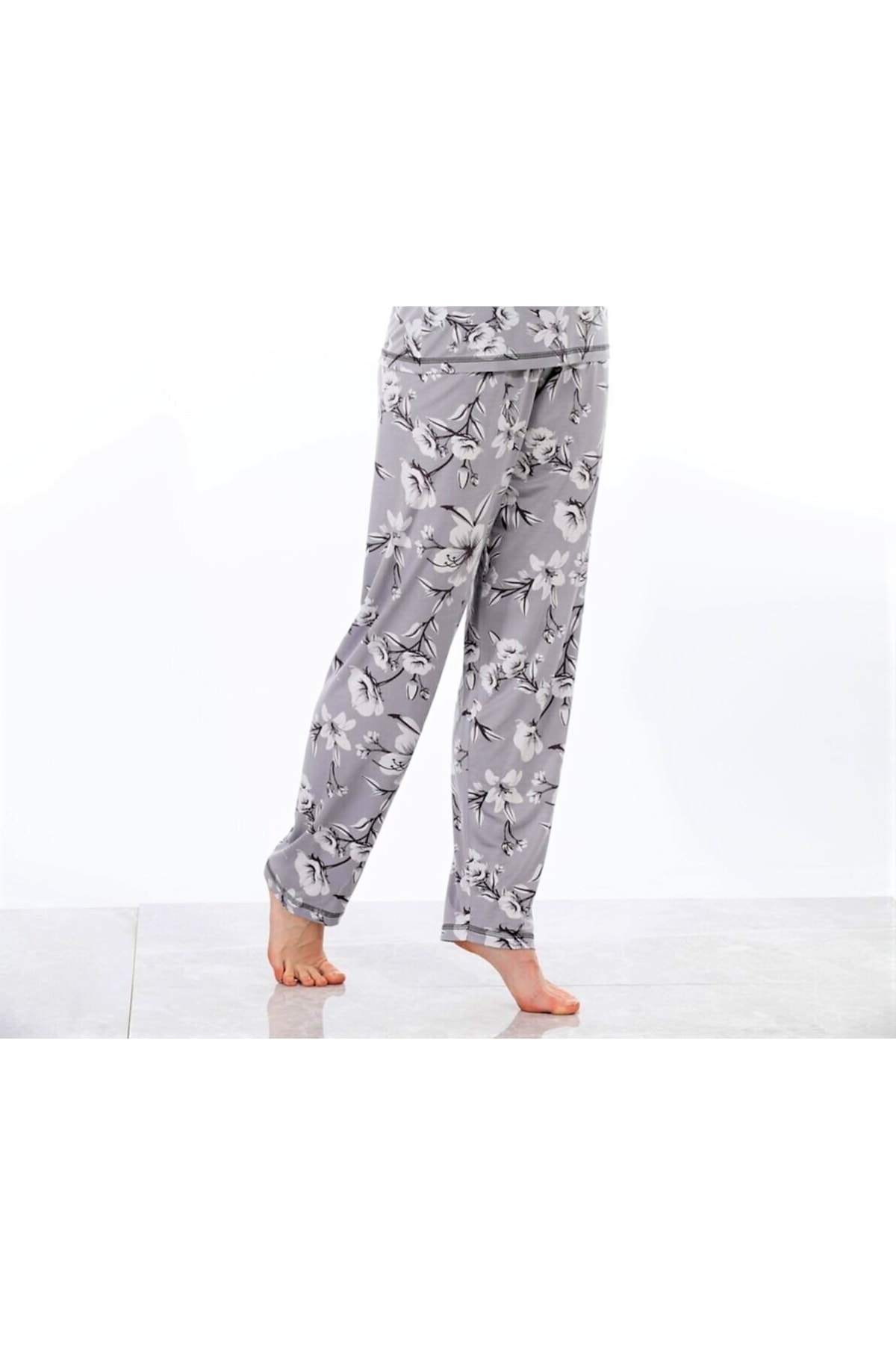Etoile Bambu Pijama Alti Gri