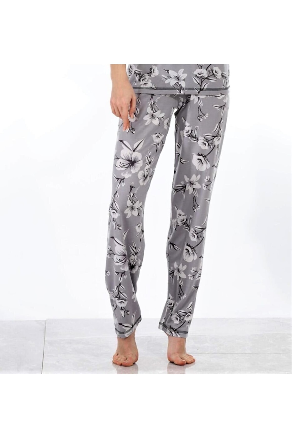 Etoile Bambu Pijama Alti Gri