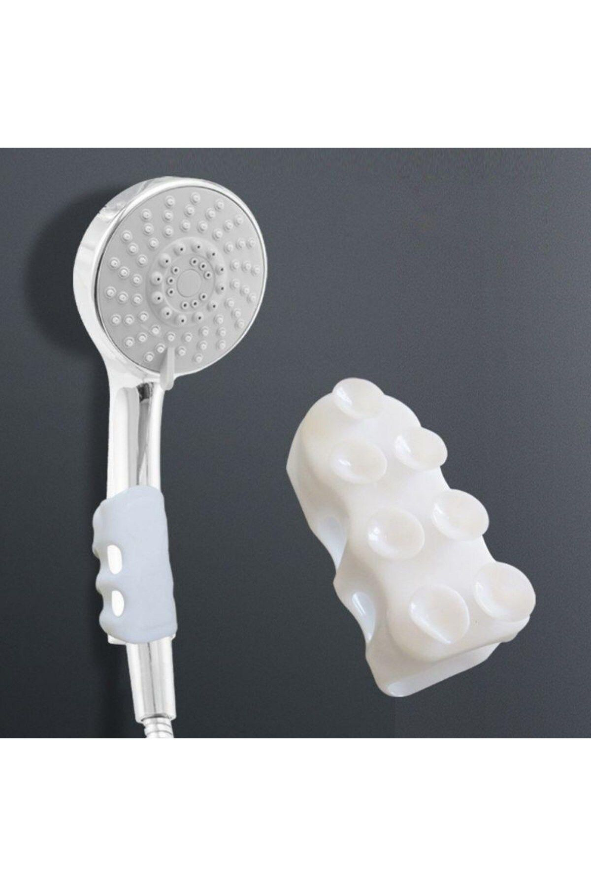 Ok Aksesuar Banyo Duş Başliği Tutucu Silikon Güçlü Vantuz Vakum Aparati  Go50