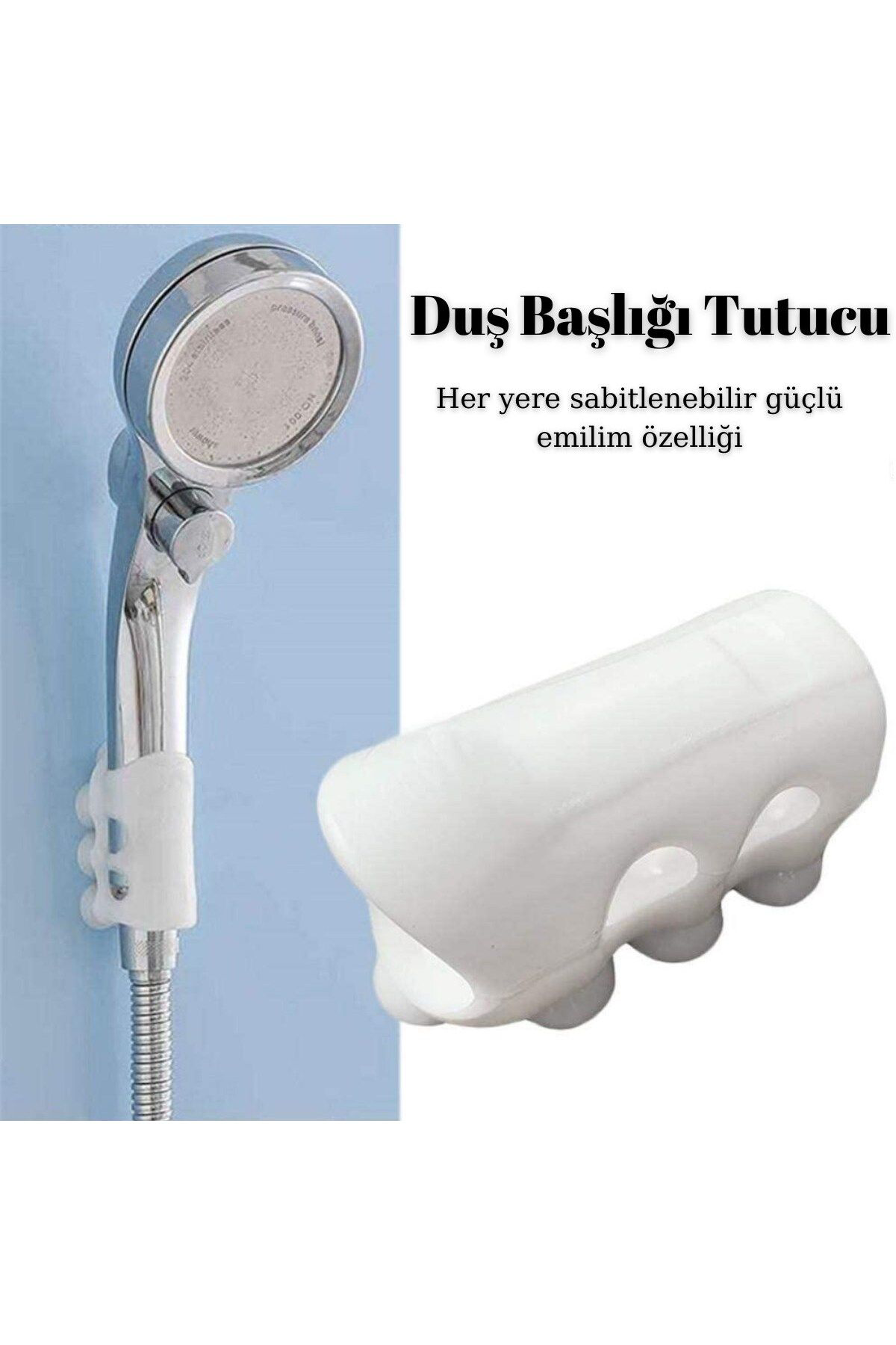 Ok Aksesuar Banyo Duş Başliği Tutucu Silikon Güçlü Vantuz Vakum Aparati  Go50