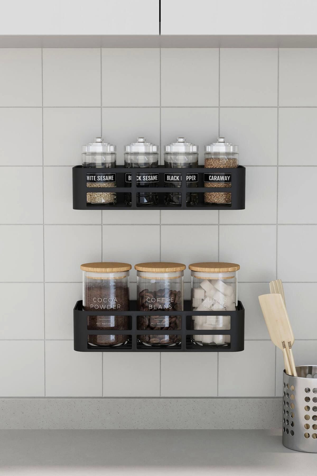 Elzem Banyo Duş Rafi 2'Li Yapişkanli Ve Deliksiz Duş Organizer Suya Day
