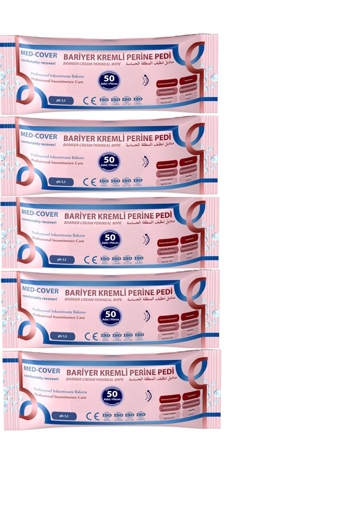 Medcover Bariyer Kremli Perine Pedi  5*50 (250 Yaprak)