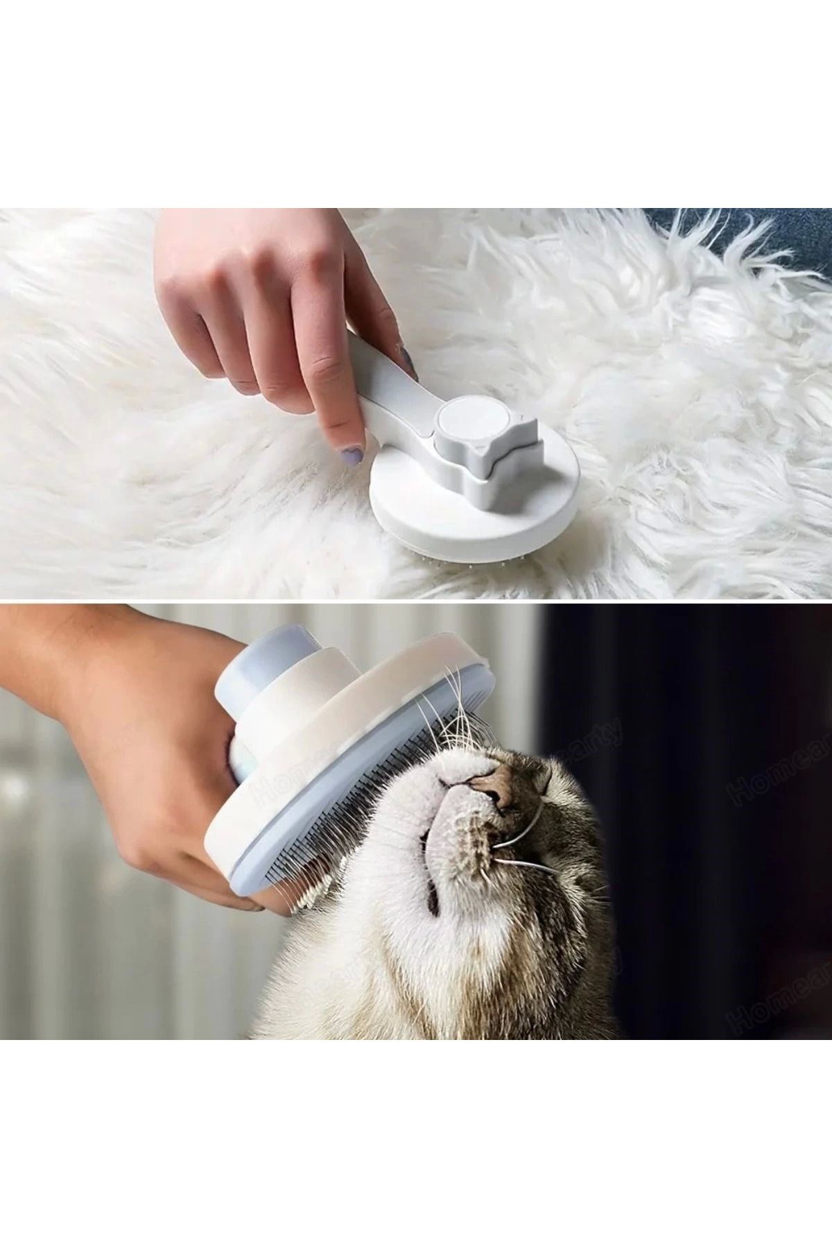 Yusuftex Basmali Kedi Köpek Tüy Toparlayici Masaj Etkili Pet Firçasi