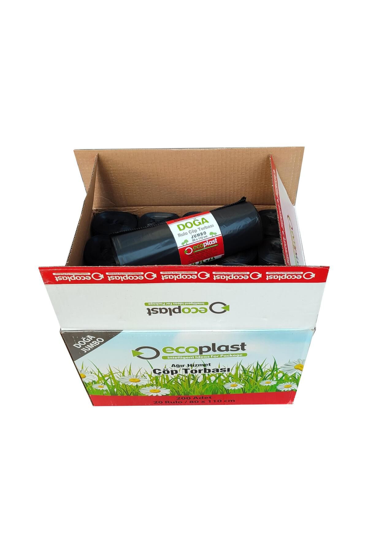 Ecoplast Battal Boy Çöp Torbasi Poşeti - 500 Gr. - 90 Litre - 80 X 110 Cm 