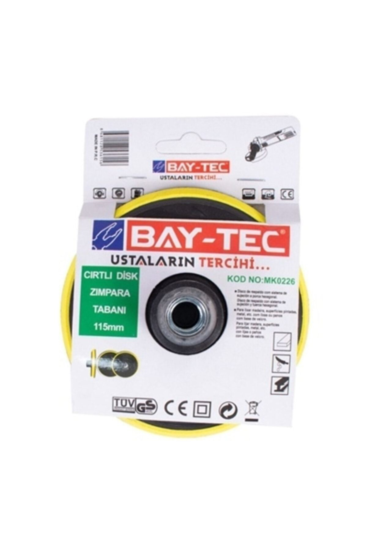 Baytec Bay-Tec Tabani Cirtli Disk Zimpara 115Mm Mk0230