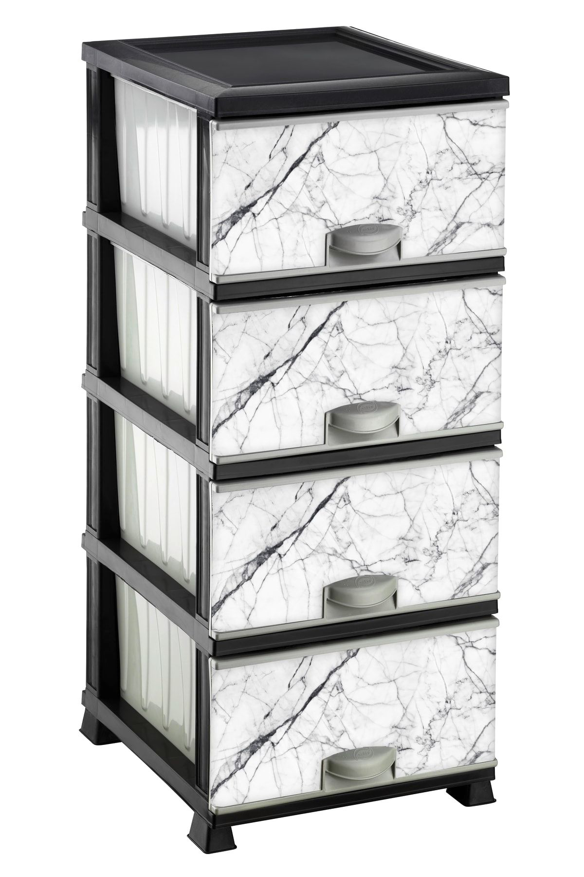 Beatus Home Beatushome Mermer Desenli 4 Katli Çok Amaçli Erzak Dolabi
