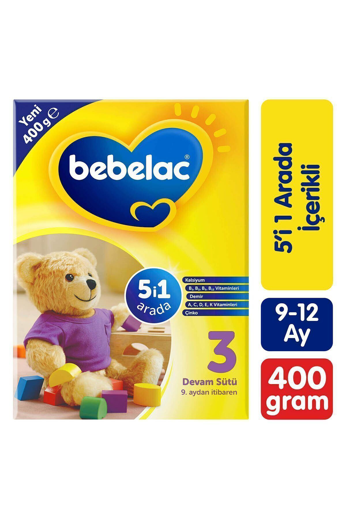 Bebelac  3 Devam Sütü 400 Gr 9-12 Ay