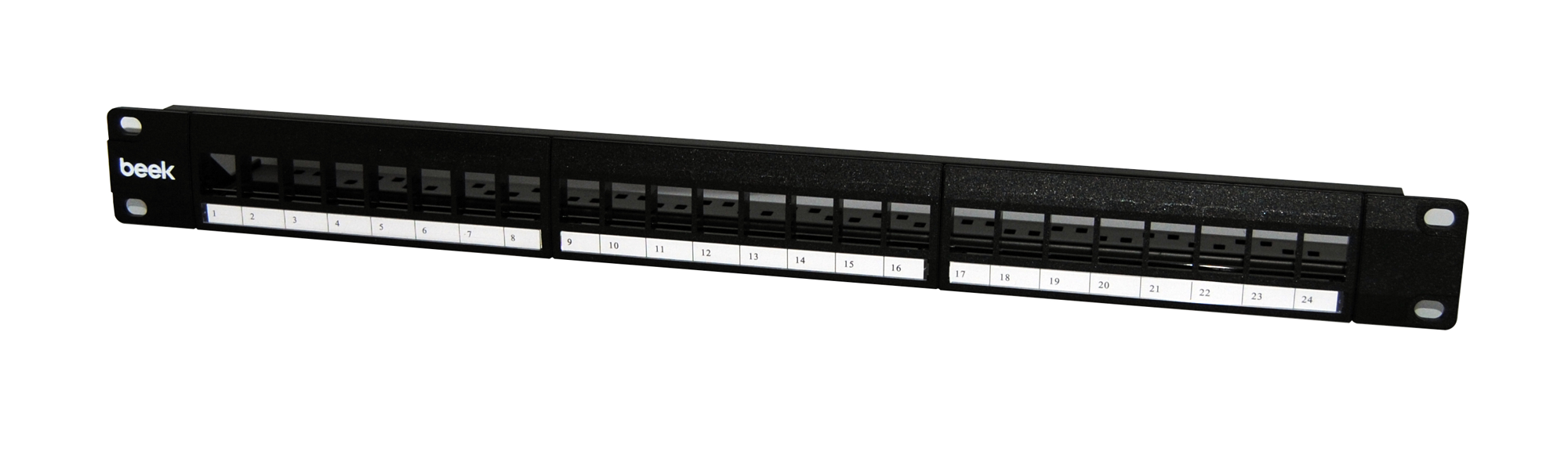 Evimdeyokyok Beek 24 Port Modüler Boş Patch Panel, Zirhli/Ekranli (Shielded), 