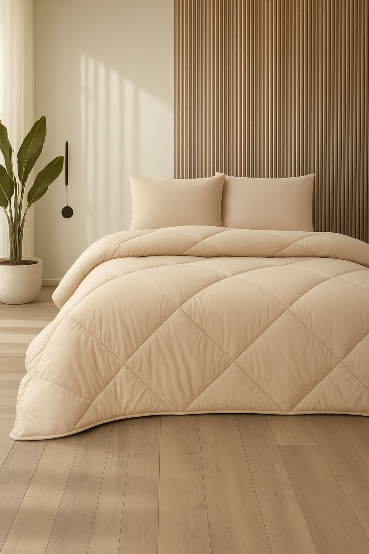 Formeya Bej Soft Silikon Yorgan Çift Kişilik 195*215