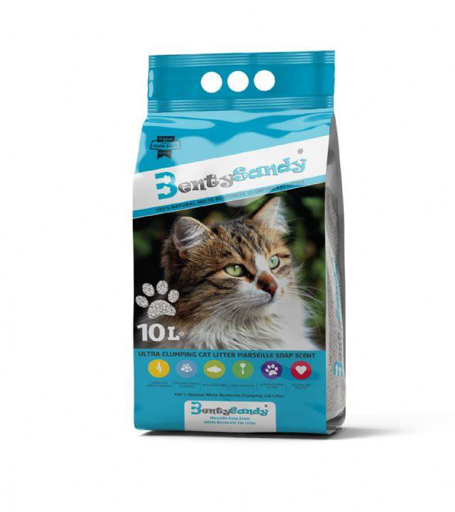 Bentysandy  Marsilya Sabun Kokulu Kalin Bentonit Kedi Kumu 10 Lt