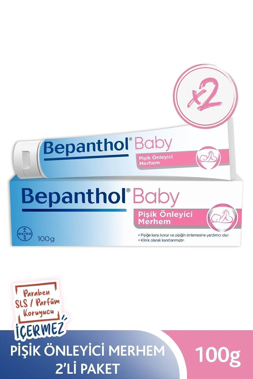 Bepanthol  Baby Pişik Önleyici Merhem 100 Gr 2'Li Paket