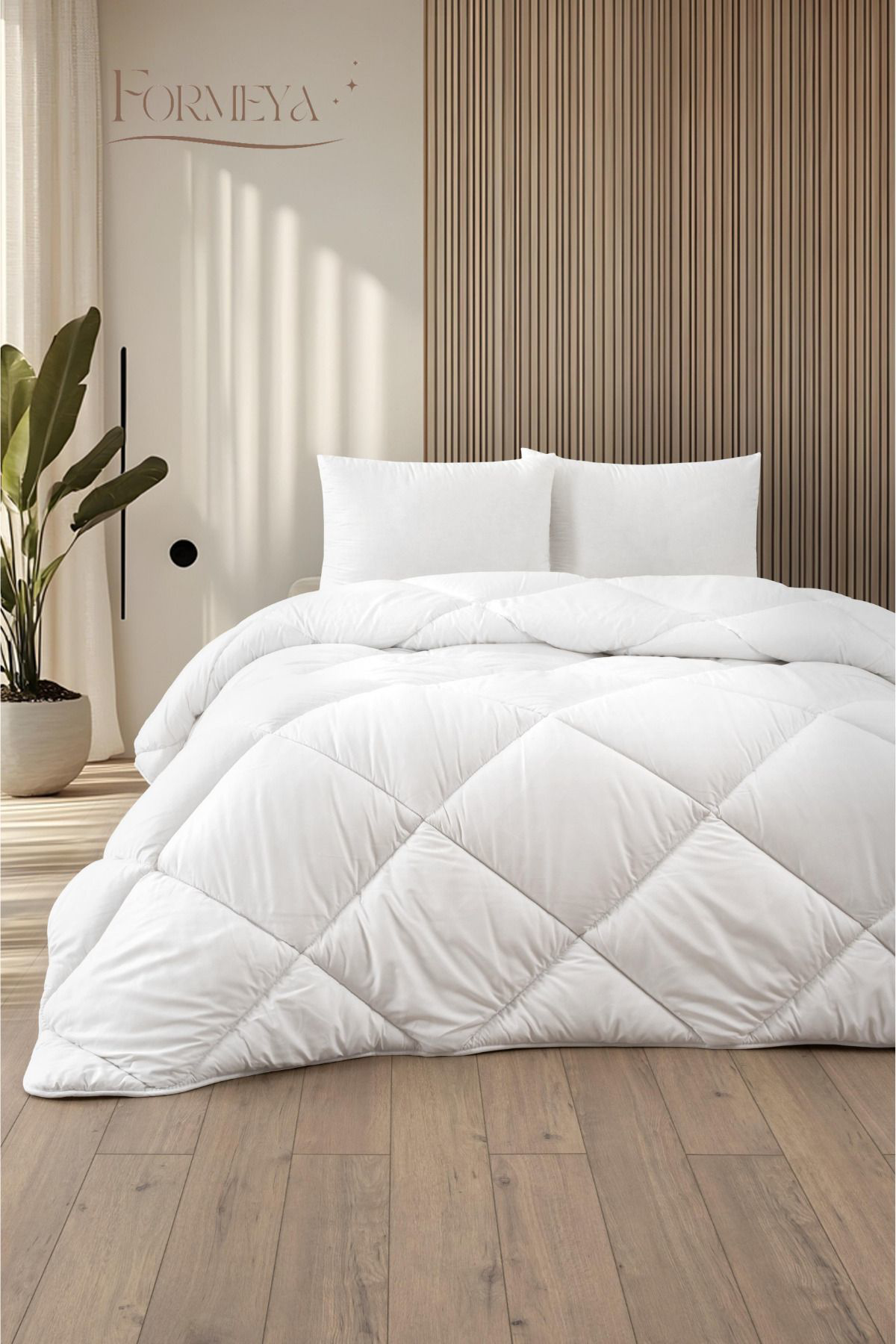 Formeya Beyaz Soft Dört Mevsim Tek Kişilik Yorgan 155*215 Cm