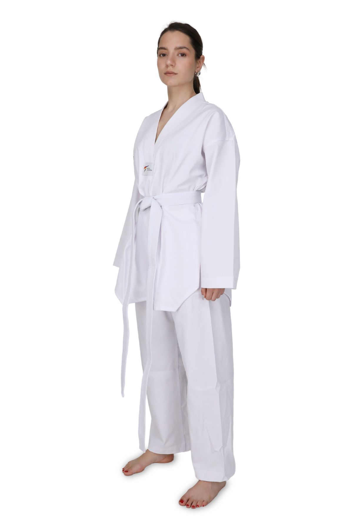 Titan Sport Beyaz Yaka Fitill Taekwondo Elbisesi