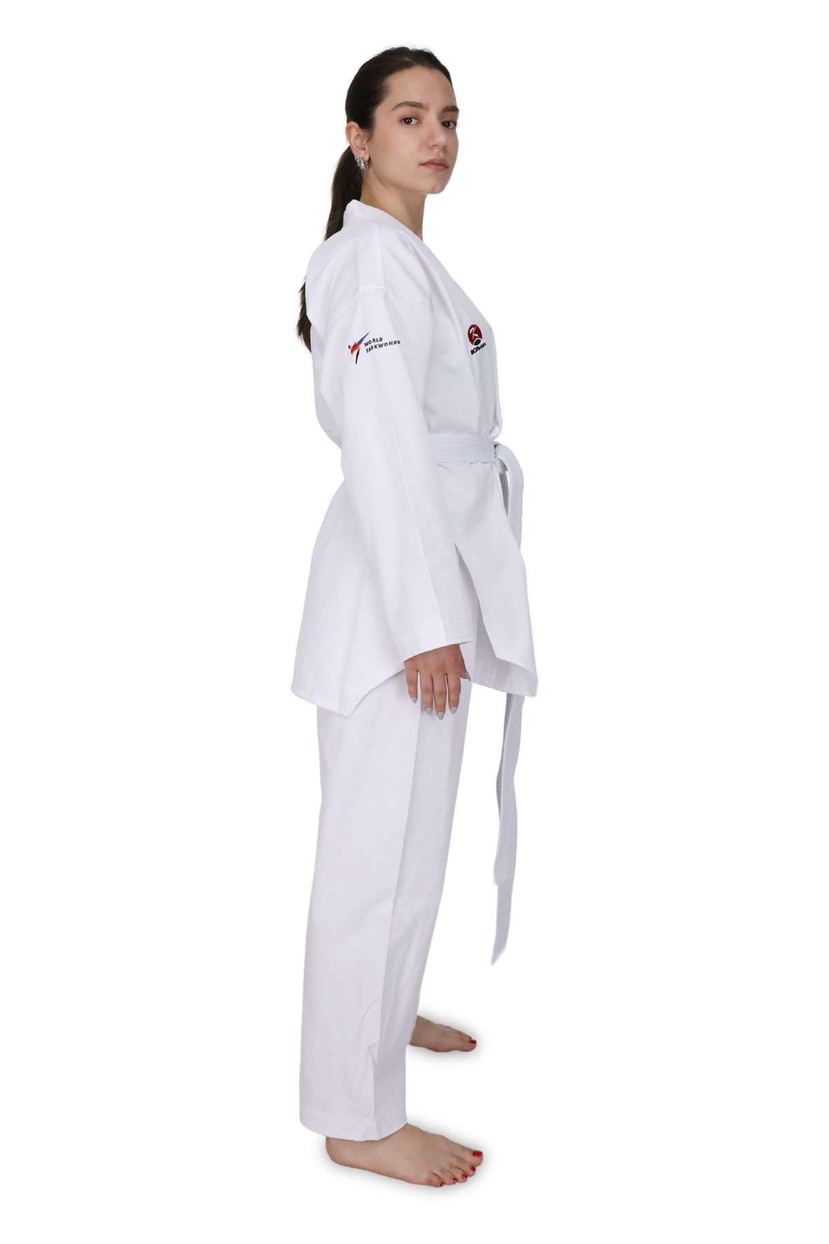 Titan Sport Beyaz Yaka Fitill Taekwondo Elbisesi