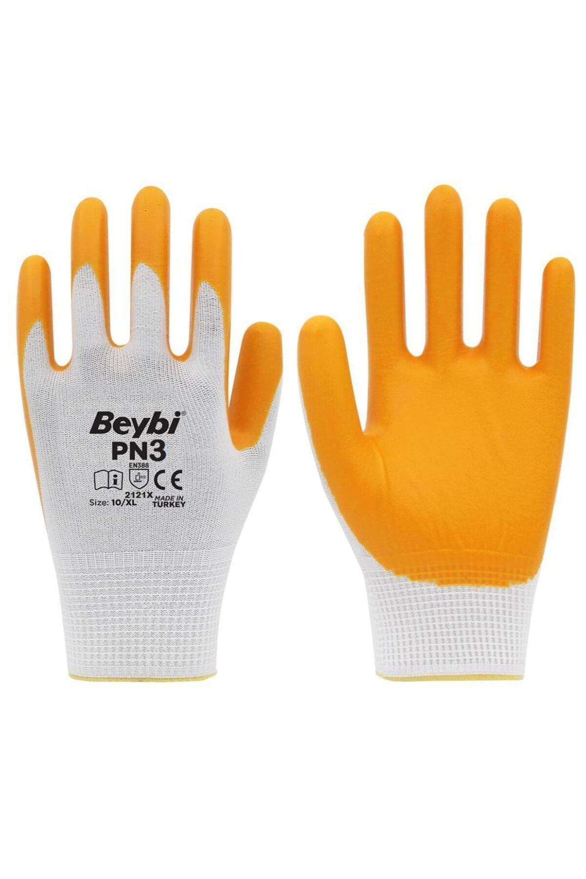 K&A Beybi Pn3 Nitril Sari İş Eldiveni No:9 1 Çift