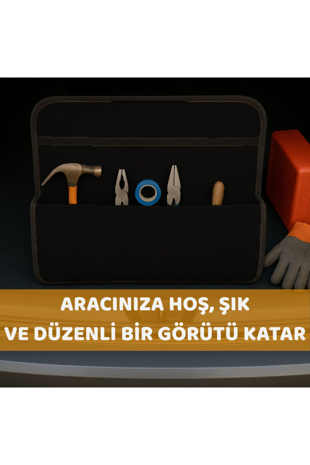 Beylini Beylini Premium Keçe Araç Bagaj Organizeri Suya Dayanikli Pratik