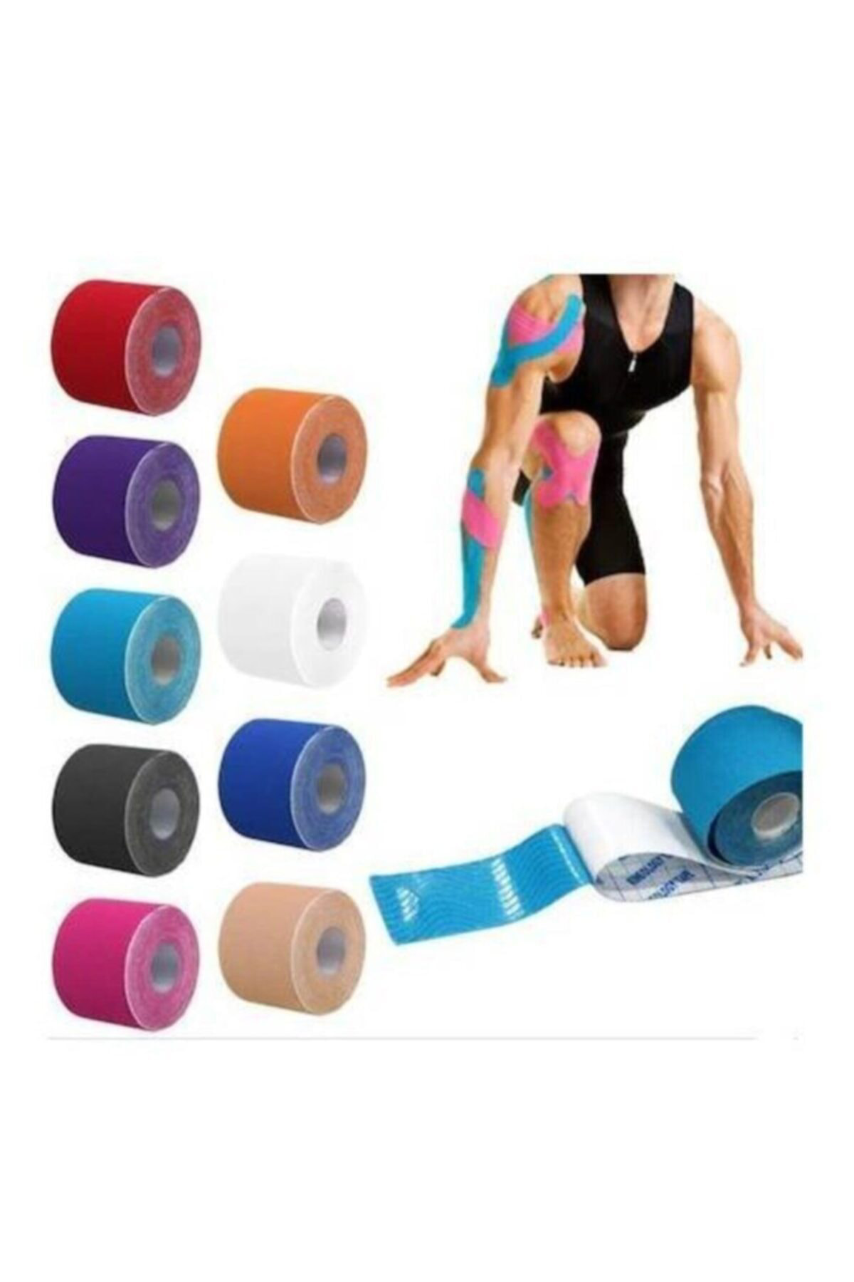 Biatape Bia Tape Ağri Bandi Kinesio Bant Sporcu Bandi Ağri Bandi 5Cmx5m S