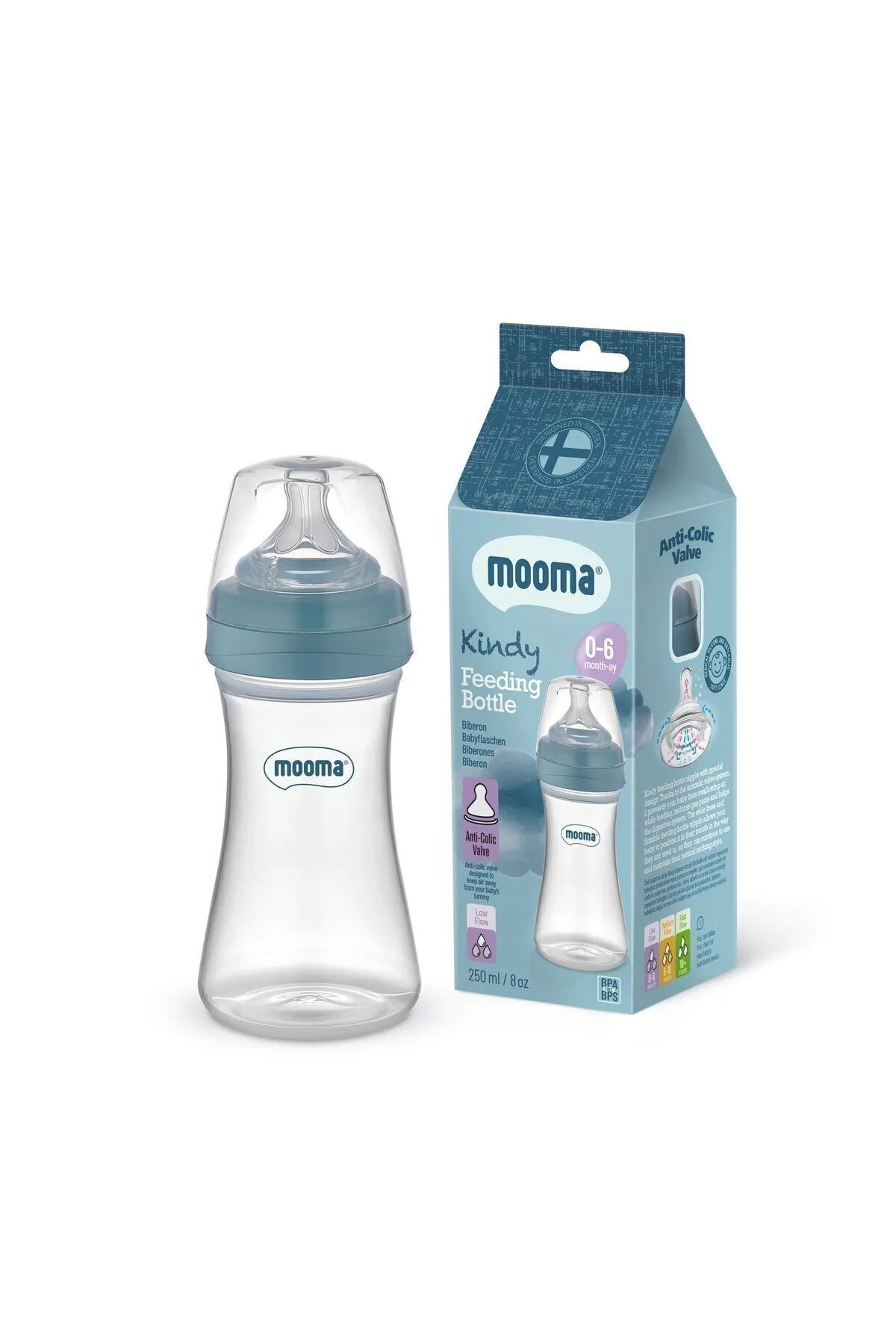 K&A Biberon Anti Kolik Biberon 250 Ml Kapakli Biberon 0 - 6 Ay (Yavaş