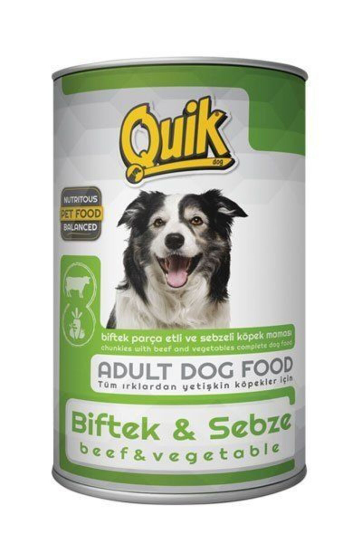 Quik Biftek Ve Sebzeli Köpek Mamasi Konservesi 415 Gr