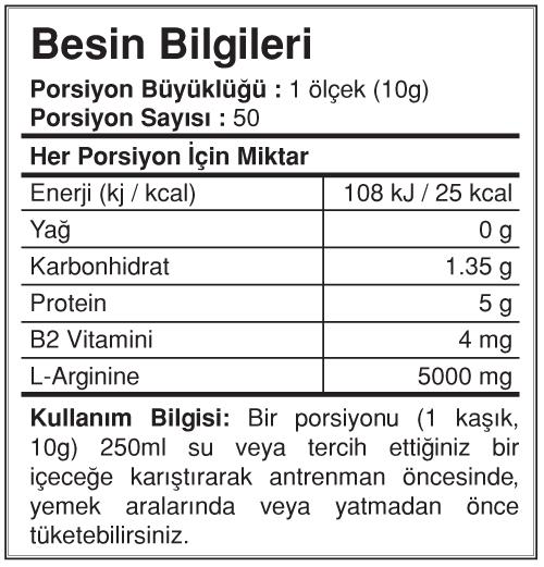 Bigjoy Sports Bigjoy Arginine Powder 500Gr/Limon
