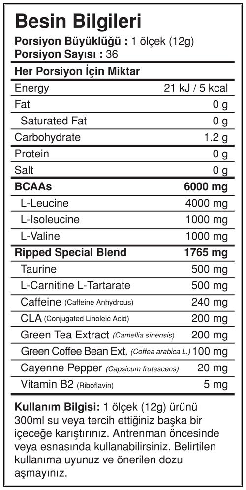 Bigjoy Sports Bigjoy Bcaa Pro Ripped 432G/Limon