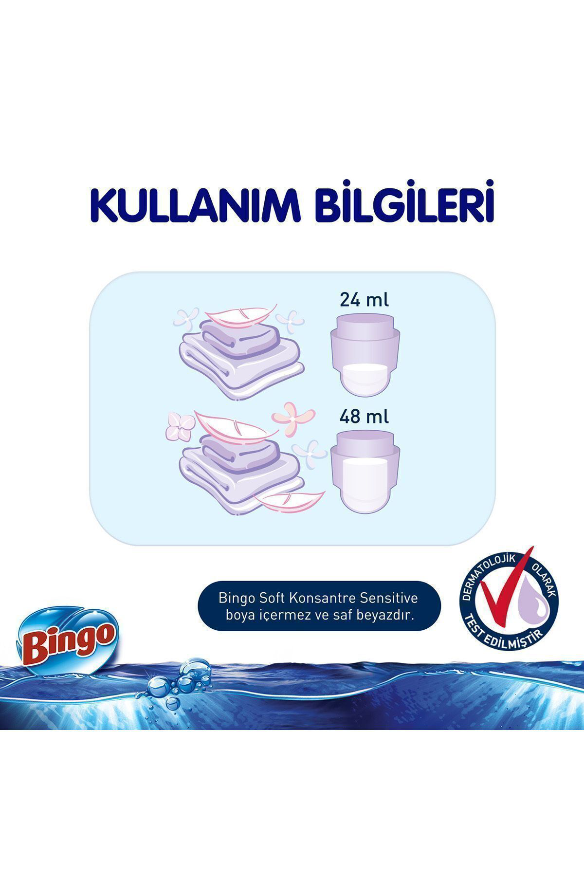 Bingo  Soft Konsantre Çamaşir Yumuşaticisi Sensitive 1440 Ml Ekono