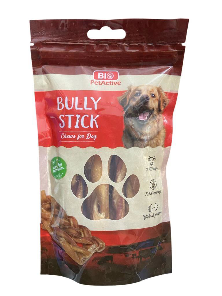 Bio Petactive Bio Pet Active Bully Stick Burgu Siğir Kamişi Köpek Ödülü 100 Gr
