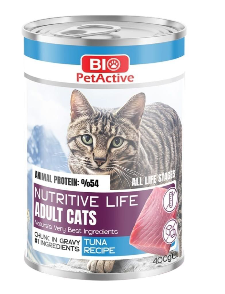 Bio Petactive  Nutritive Life Ton Balikli Kedi Konservesi 400 Gr