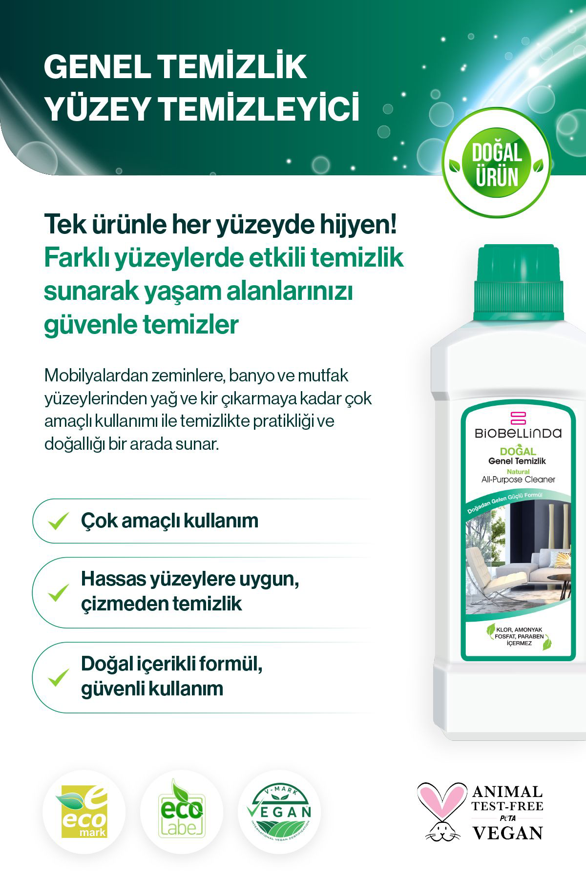 Biobellinda Biobelinda Genel Temizlik Genel Temizlik Ürünü
