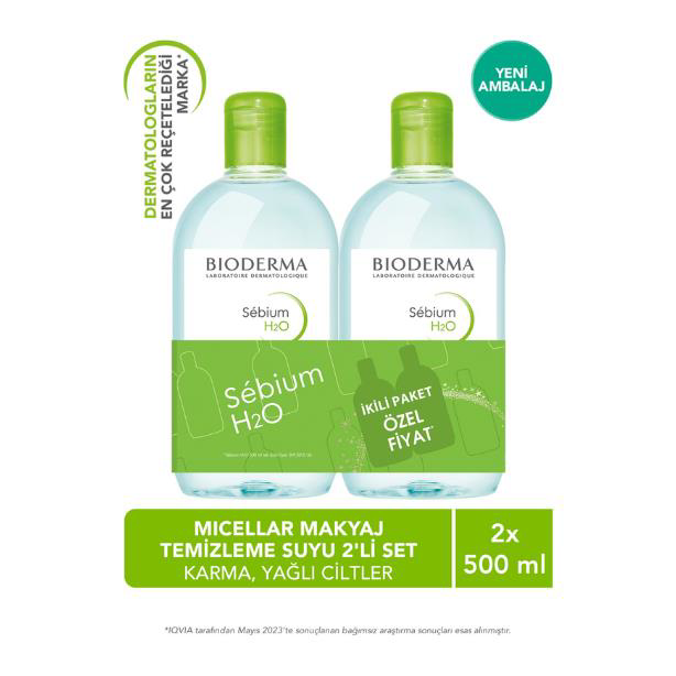 Bioderma  Sebium H2o 500 Ml + 500 Ml İkili Paket Özel Fiyat