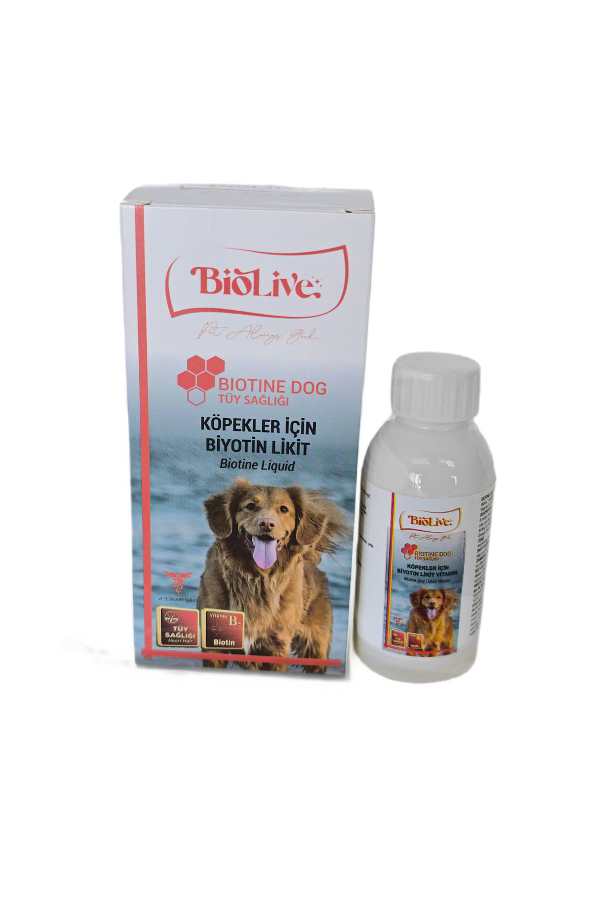 Biolive Biotin Köpekler İçin Tüy Döküm Önleyici Sivi Vitamin 100Ml