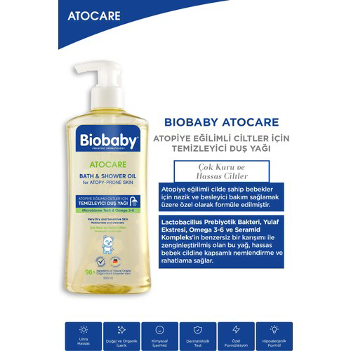Biobaby Bioxcin Atocare Banyo Dus Yagi 500Ml