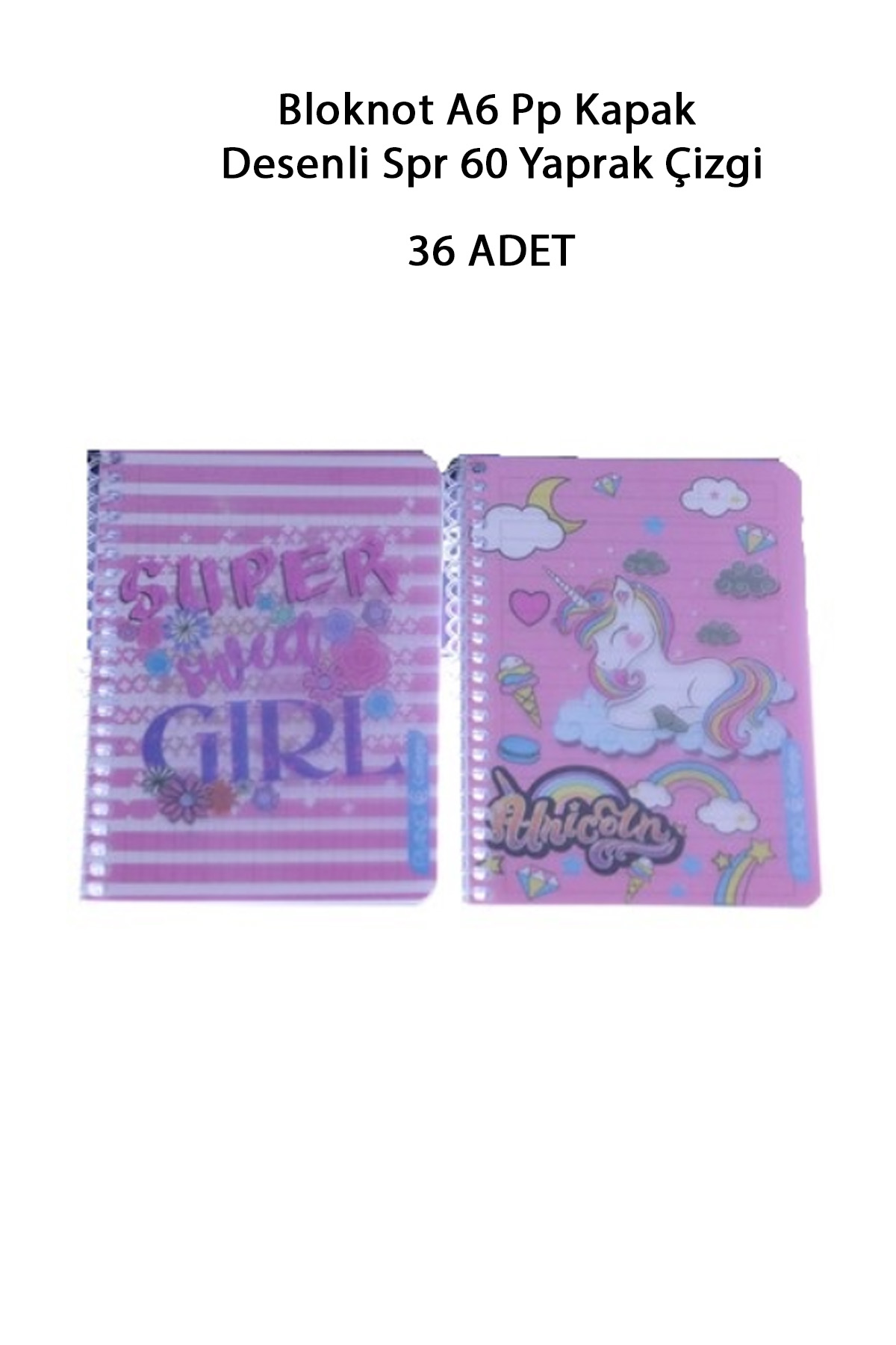 Just Cheap Store Bloknot A6 Pp Kapak Desenli Spr 60 Yaprak Çizgi