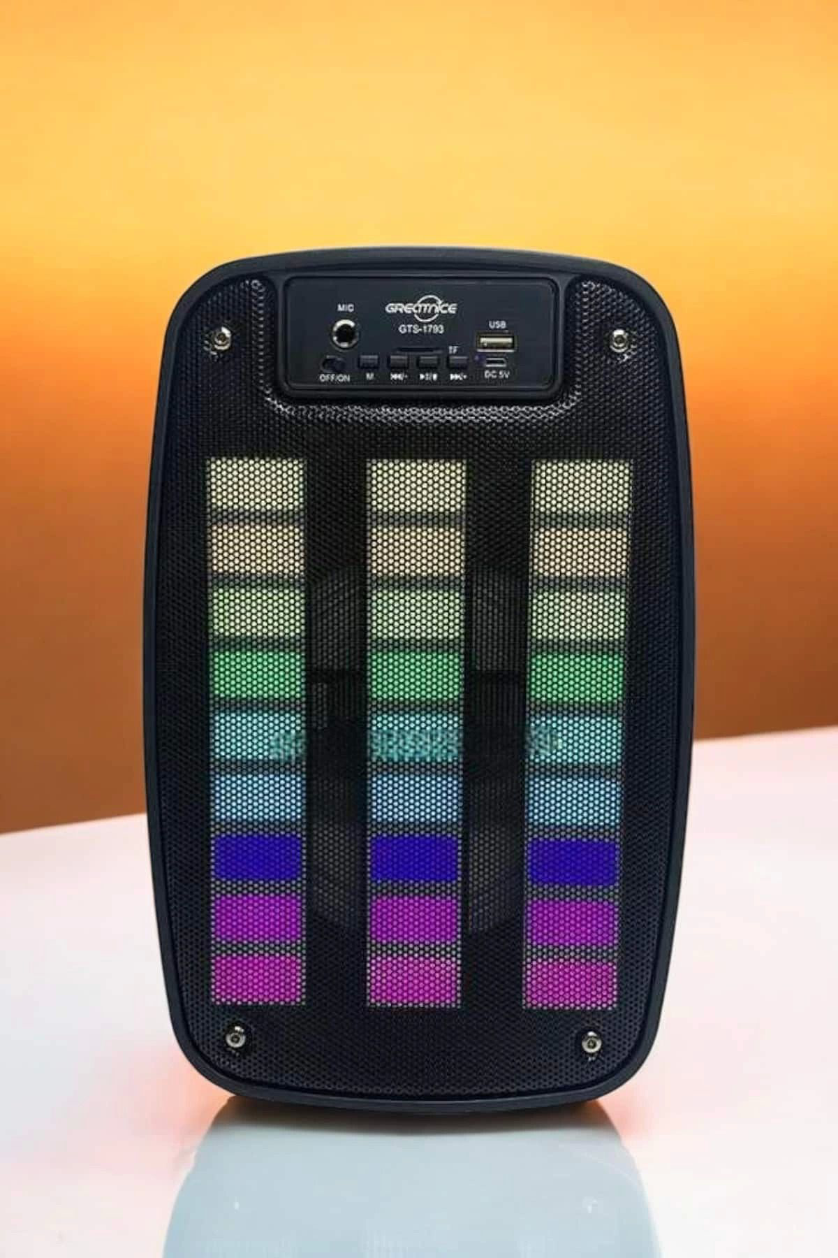 Pamiravm Bluetooth Hoparlör Rgb İşikli Usb Sd Kart Girişli Taşinabilir