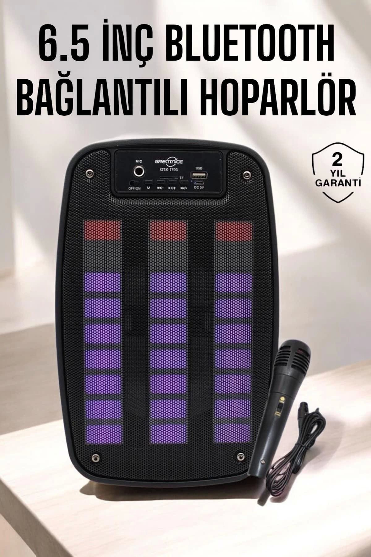 Pamiravm Bluetooth Hoparlör Rgb İşikli Usb Sd Kart Girişli Taşinabilir