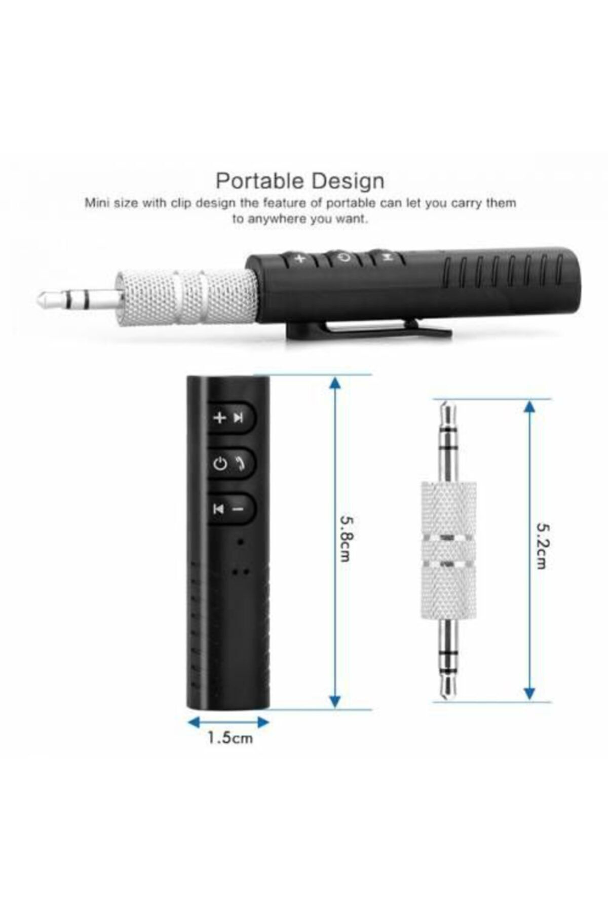 Rosepremium Bluetooth Ses Alicisi Aux Oto Araç Teyp Kiti Android İos Uyumlu B