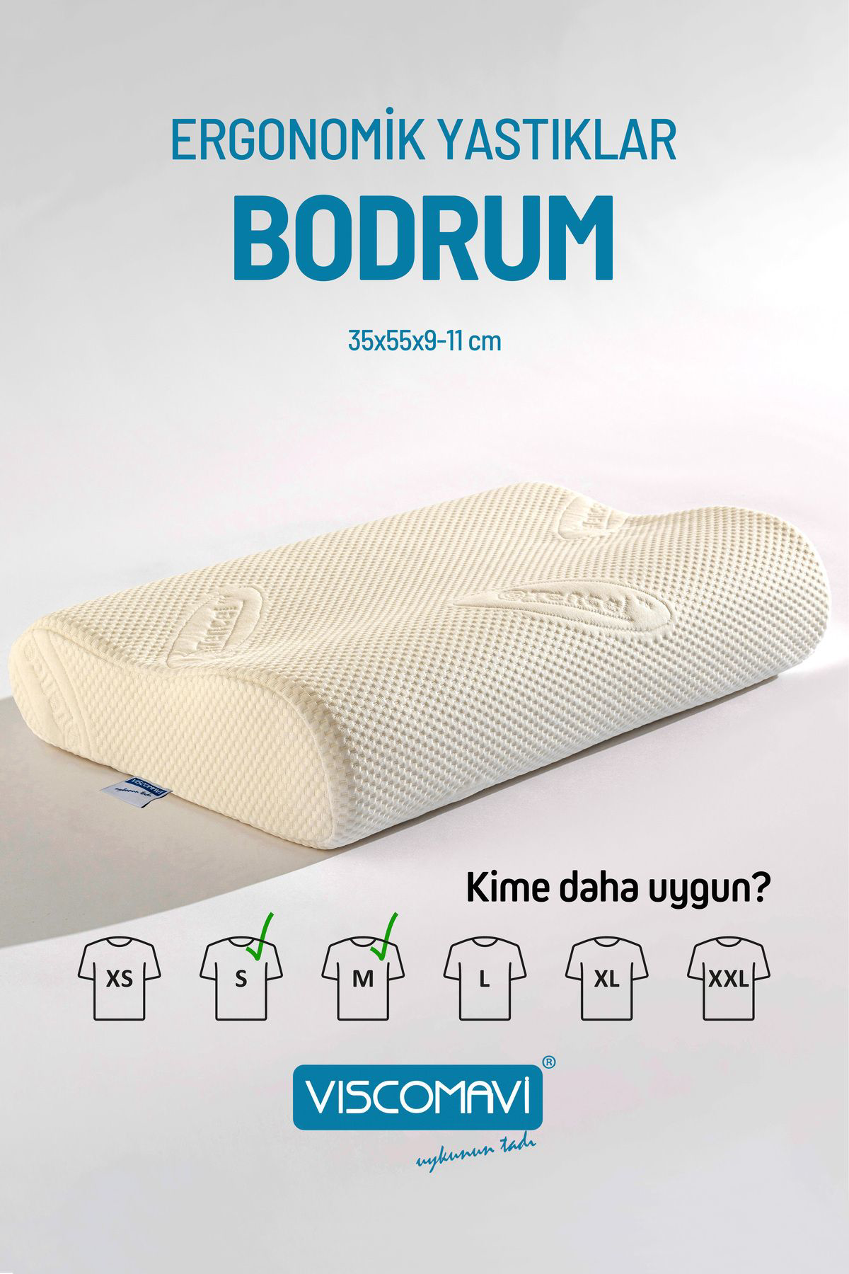 Viscomavi Bodrum Ergonomik & Ortopedik Visco Yastik