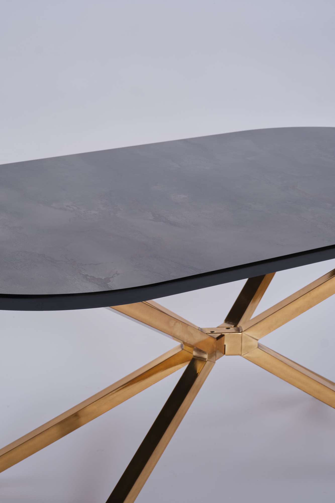 Erezogullari Mobilya Bohem Metal Boyali Mdf Lak Panel Yemek Masasi 90X170