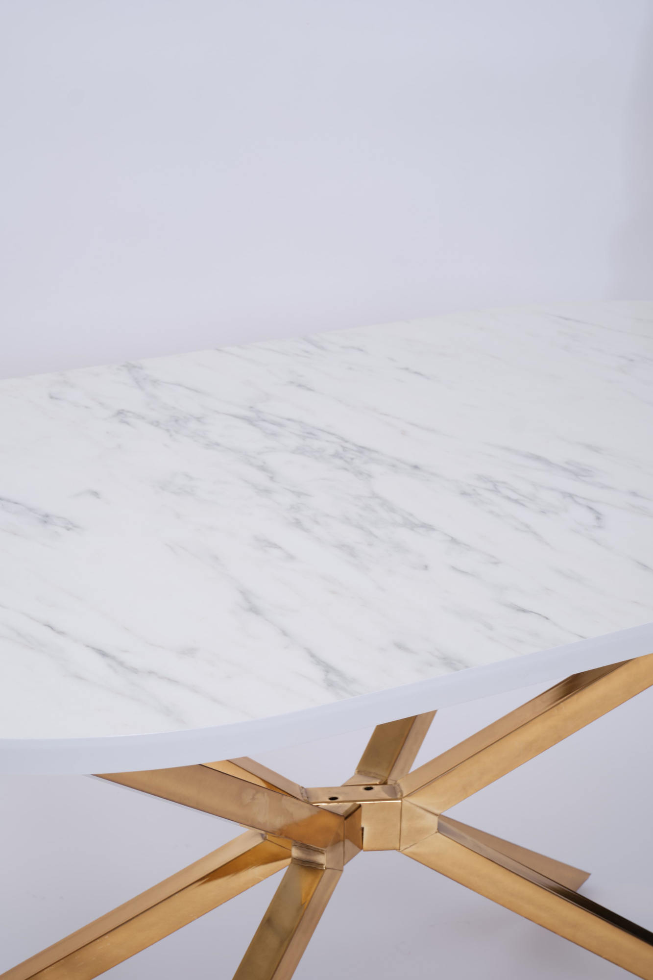 Erezogullari Mobilya Bohem Metal Boyali Mdf Lak Panel Yemek Masasi 90X170
