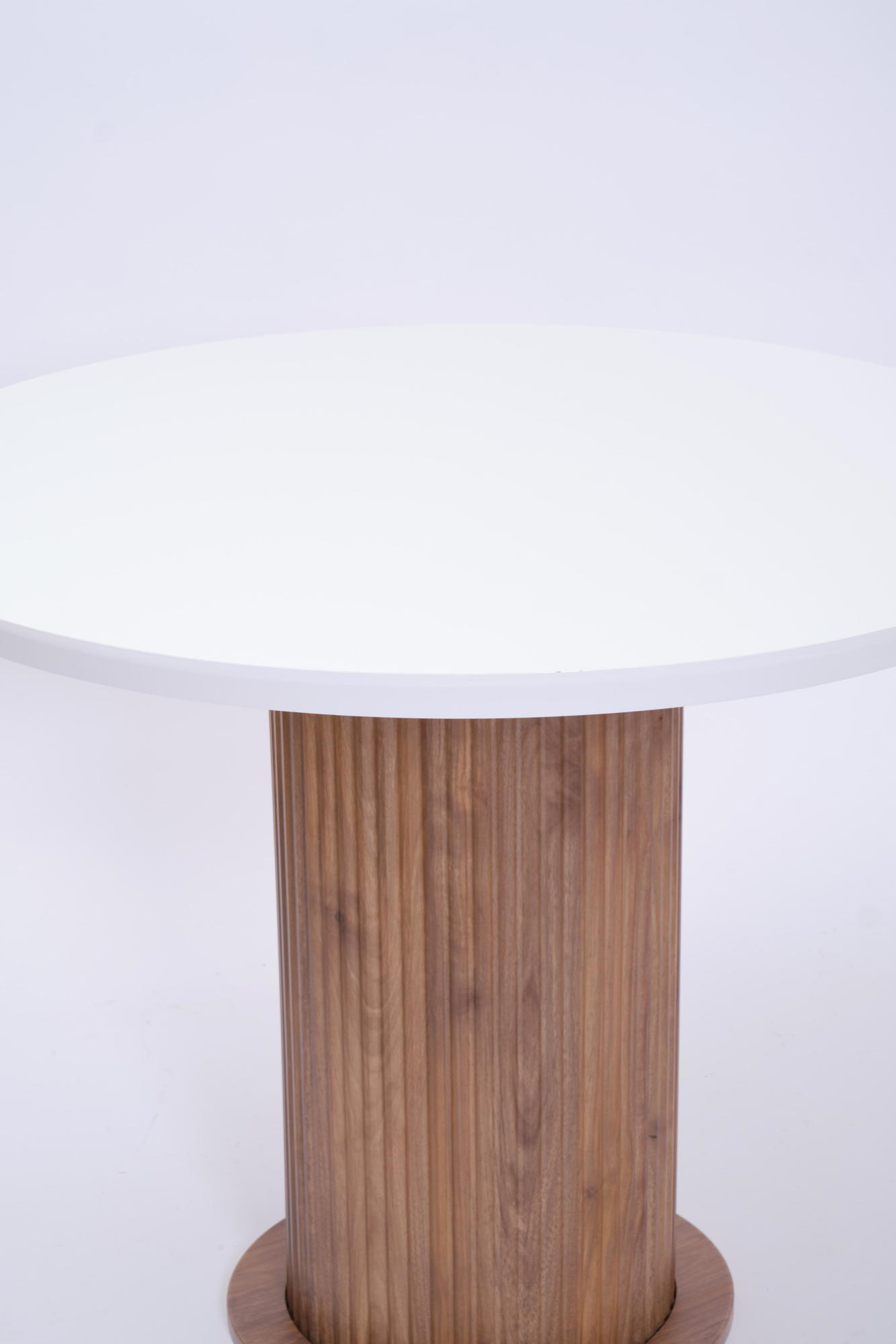Erezogullari Mobilya Bohem Yuvarlak Lak Panel Mutfak Masasi 100Cm