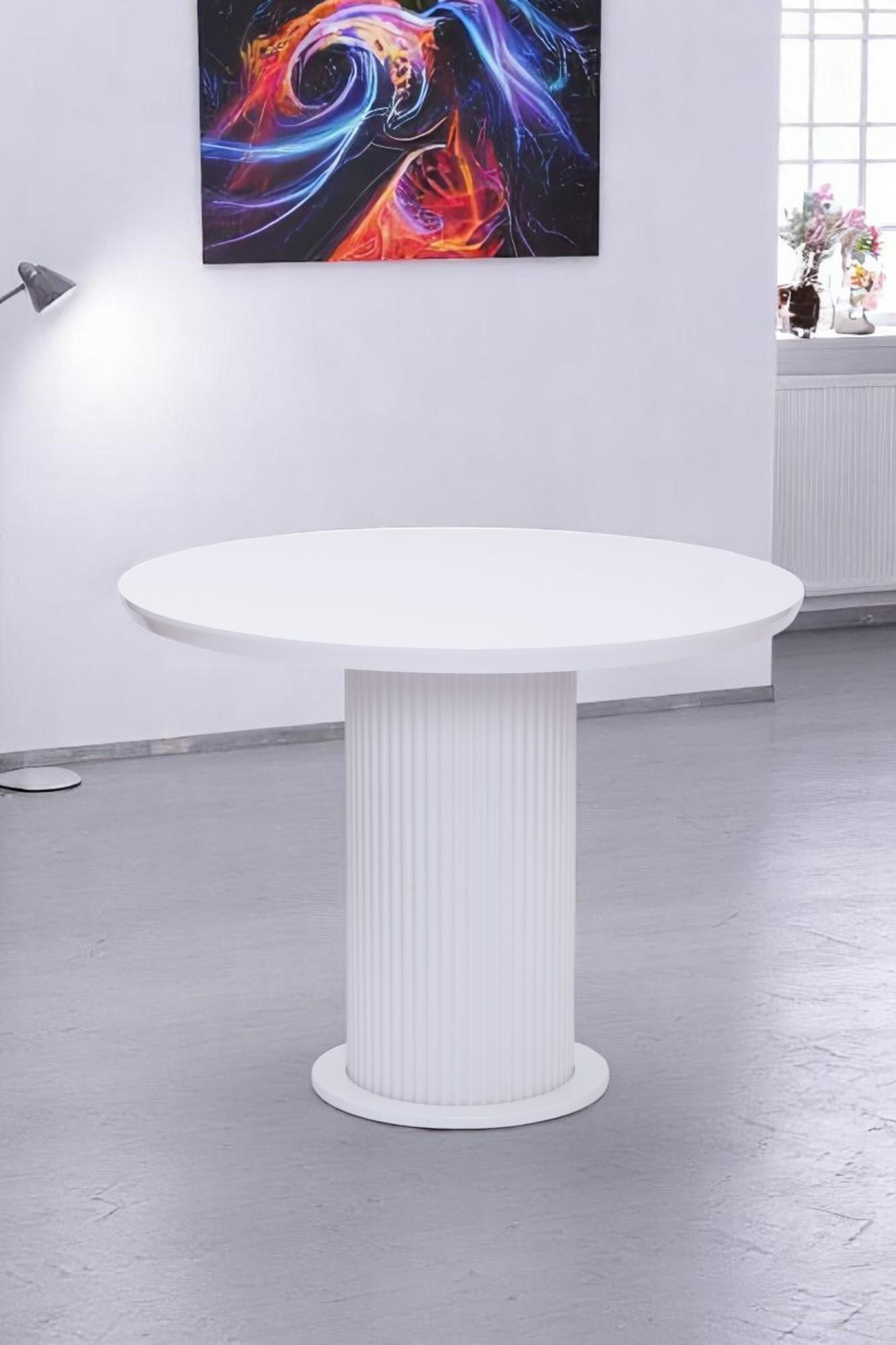 Erezogullari Mobilya Bohem Yuvarlak Lak Panel Mutfak Masasi 100Cm