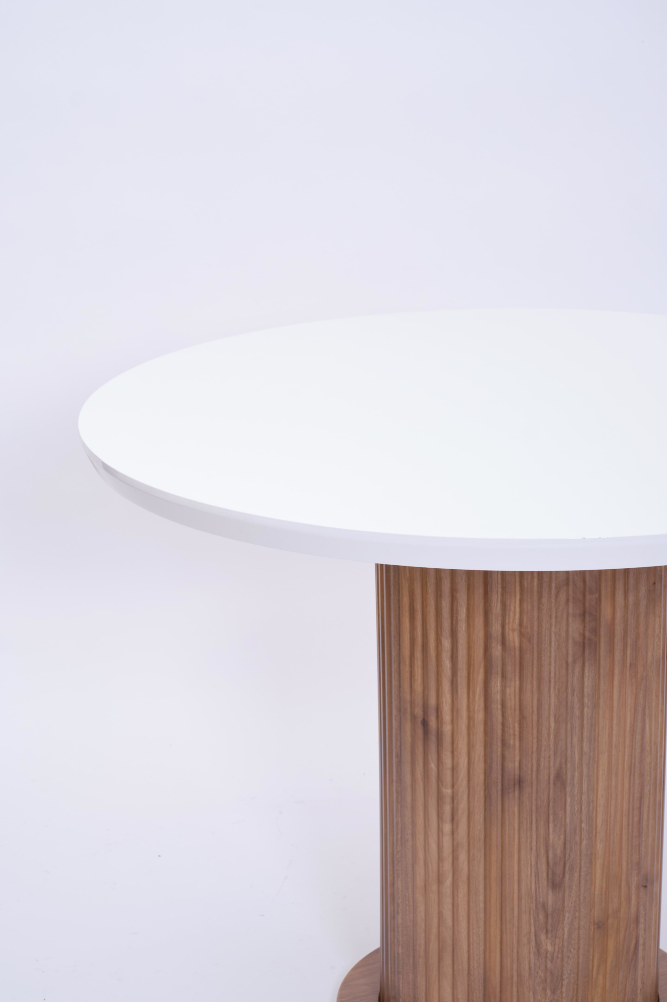 Erezogullari Mobilya Bohem Yuvarlak Lak Panel Mutfak Masasi 100Cm