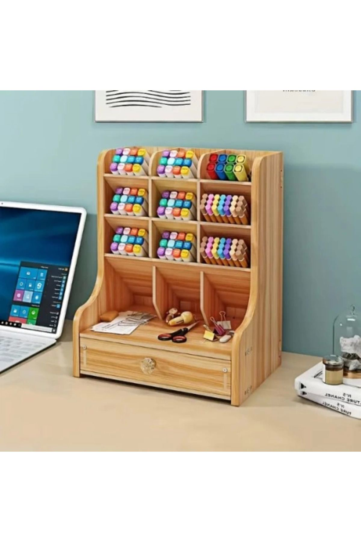 Acousticworld Bölmeli Ve Çekmeceli Ahşap Organizer