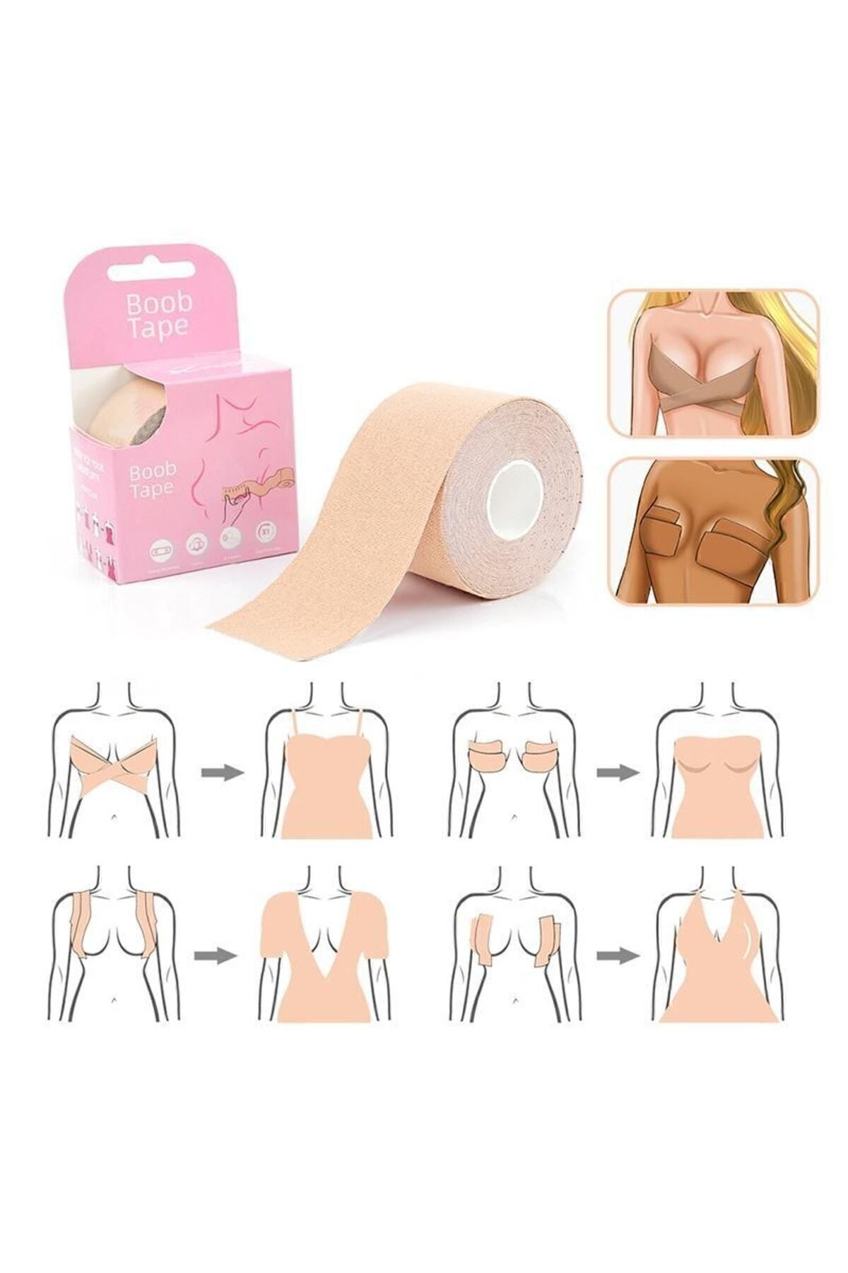 Boob Tape -  Ve Şekillendirici Bant-Ten,Bej Rengi 5Cmx5metre